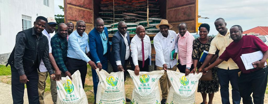 GOMBA DISTRICT RECEIVES 1,200 BAGS OF O.N.E. FERTILIZER TO BOOST COFFEE PRODUCTION